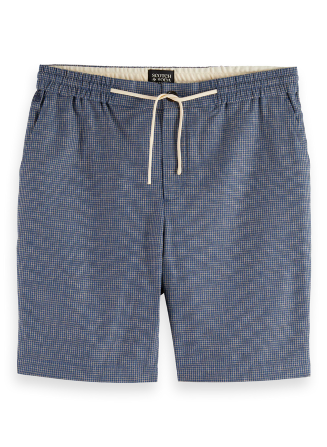 Bermuda Scotch & Soda Fave à taille élastique & minis carreaux bleu atlantique