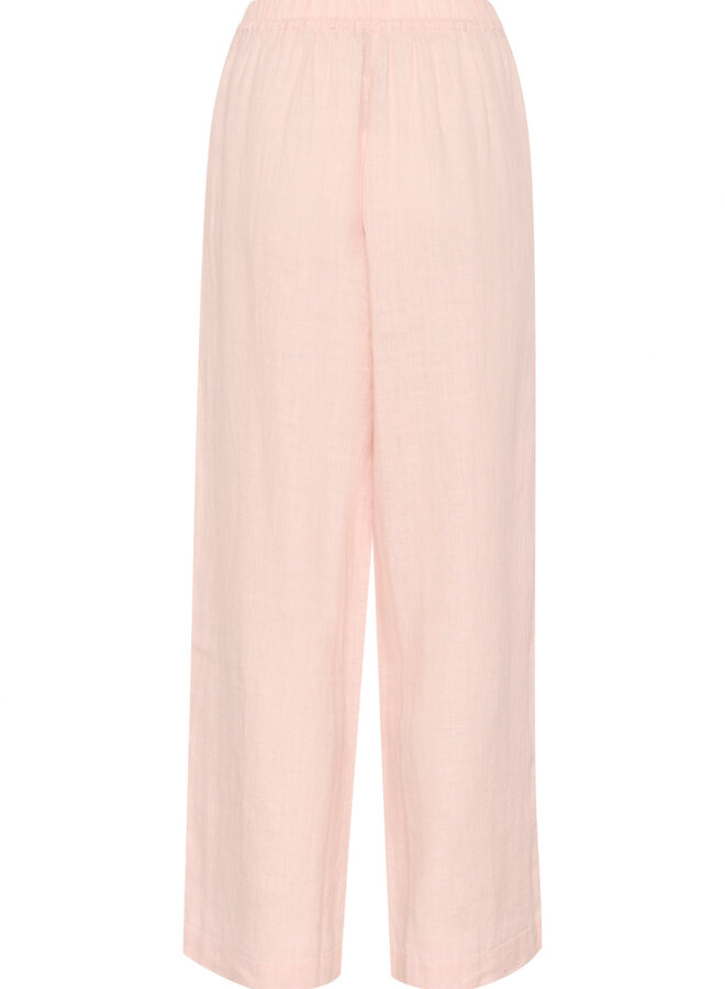 Pantalon Soaked in luxury Celian en lin rose