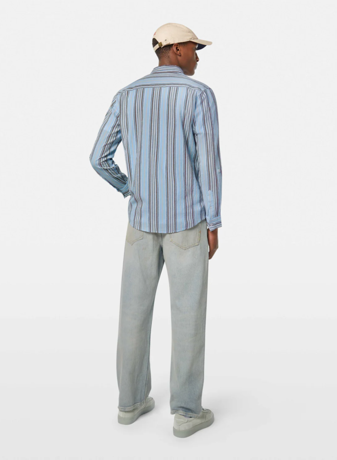 Chemise Scotch & Soda rayée bleu & beige multi
