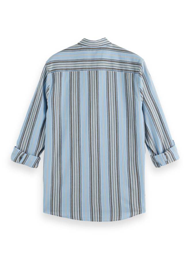 Chemise Scotch & Soda rayée bleu & beige multi