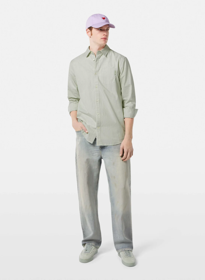 Chemise Scotch & Soda rayée vert pistache & blanche