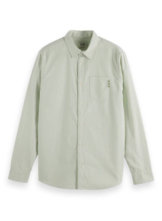 Chemise Scotch & Soda rayée vert pistache & blanche