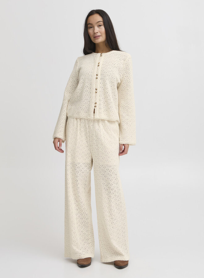 Blouse Atelier Rêve Sandra en crochet beige bouleau