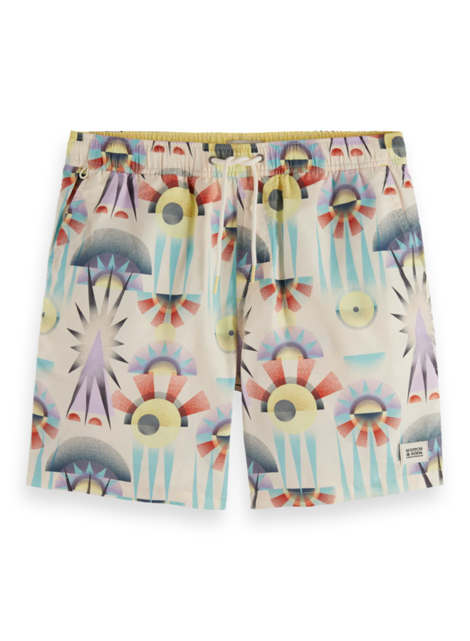 Maillot de bain Scotch & Soda imprimé lavande, bleu & jaune sorbet