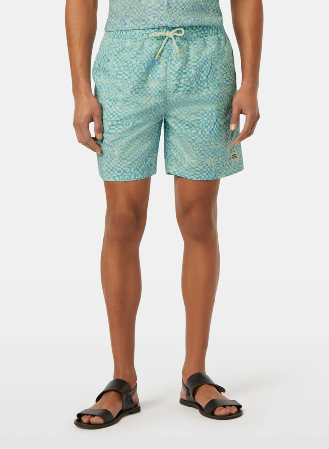 Maillot de bain Scotch & Soda imprimé vert pistache & bleu