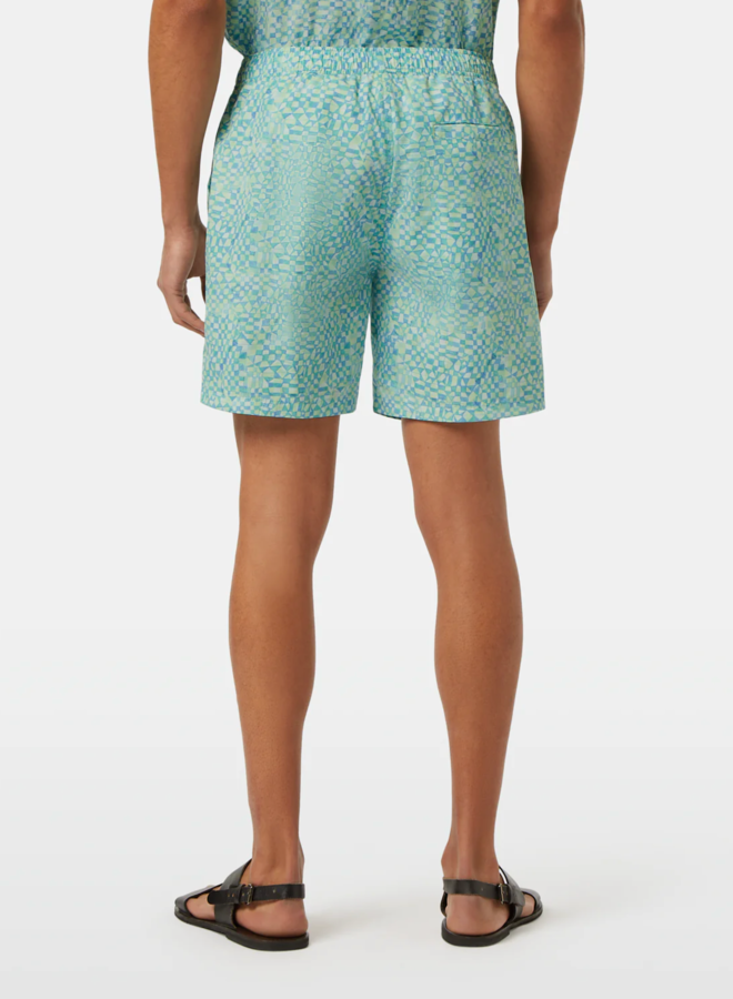 Maillot de bain Scotch & Soda imprimé vert pistache & bleu