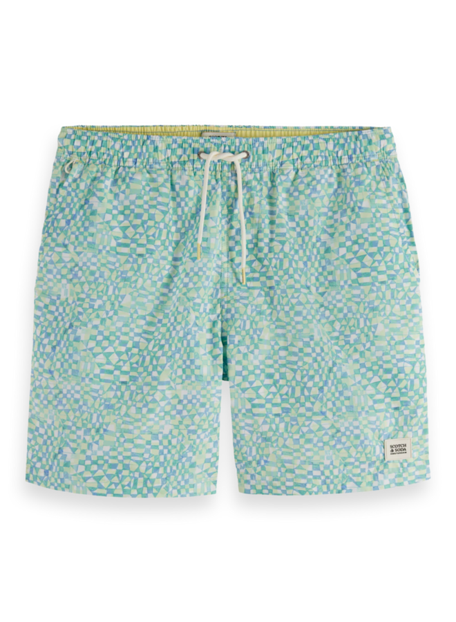 Maillot de bain Scotch & Soda imprimé vert pistache & bleu