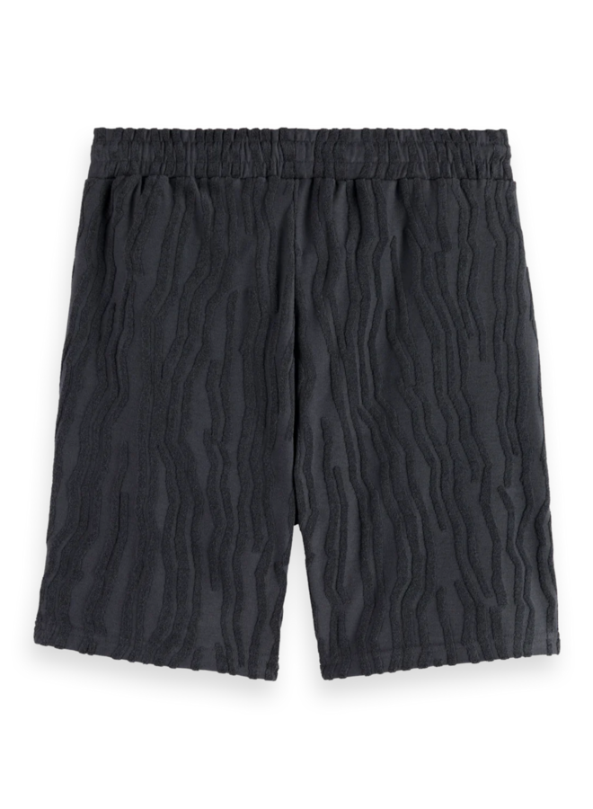 Bermuda Scotch & Soda à taille élastique charcoal imprimé noir