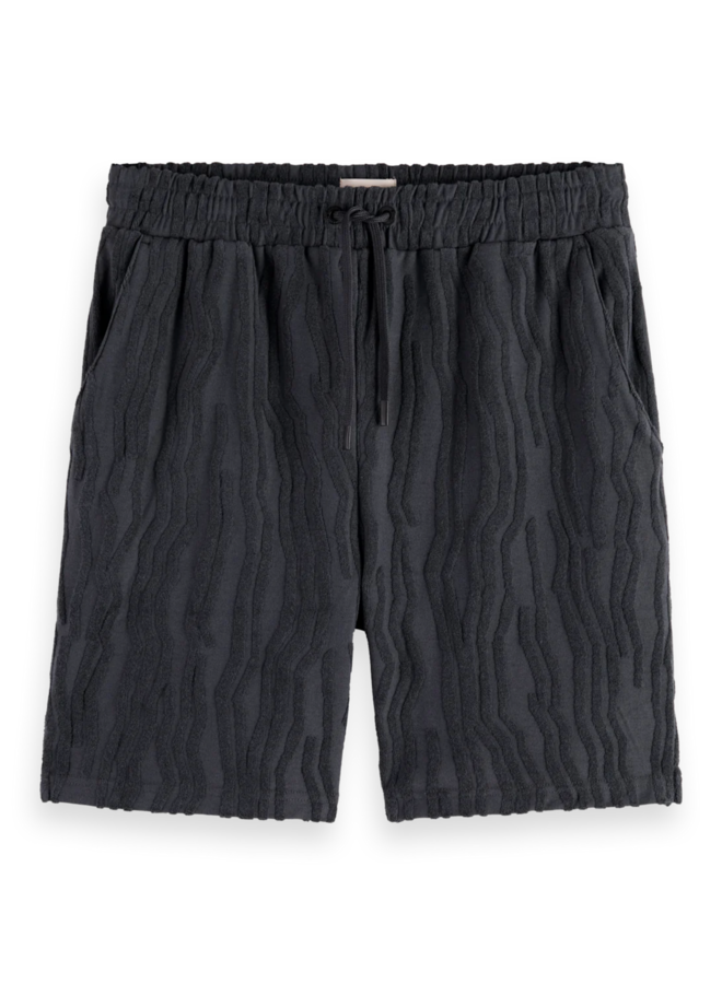 Bermuda Scotch & Soda à taille élastique charcoal imprimé noir