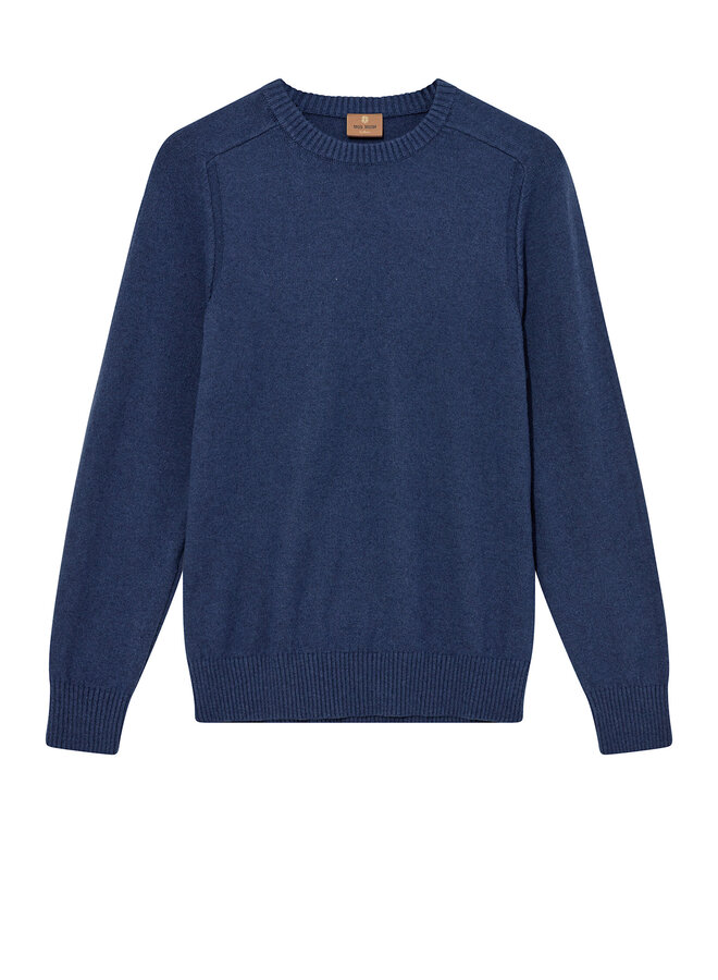 Tricot Mos Mosh Gallery Jake à col rond bleu marine