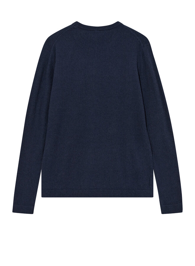 Tricot Mos Mosh Gallery Kyle avec poche plaquée bleu marine
