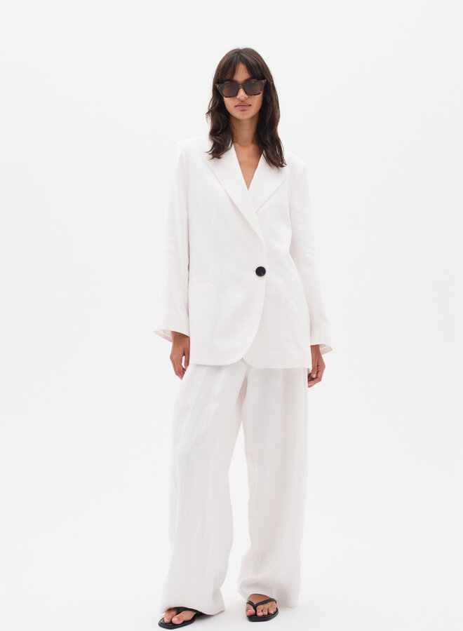 Veston InWear Yaiza à fermeture croisée en lin blanc