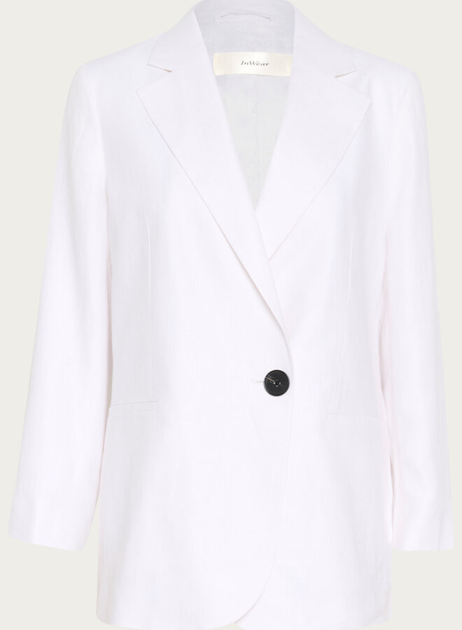 Veston InWear Yaiza à fermeture croisée en lin blanc