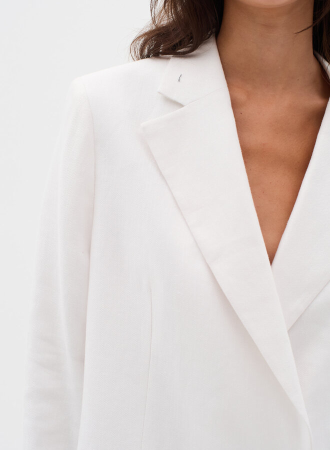 Veston InWear Yaiza à fermeture croisée en lin blanc