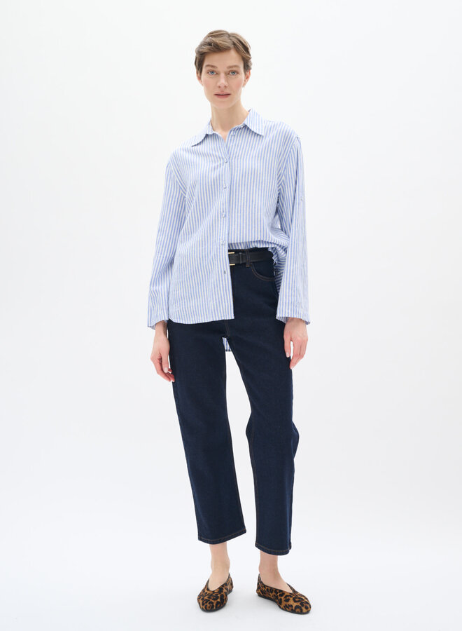 Chemise InWear Rimone rayée bleue & blanche