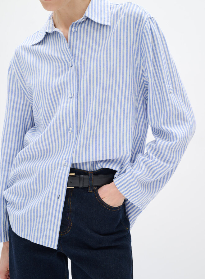 Chemise InWear Rimone rayée bleue & blanche