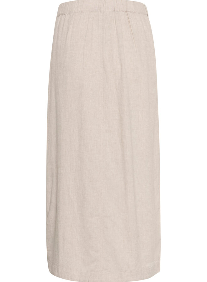 Jupe longue InWear Rimone en lin beige lin naturel