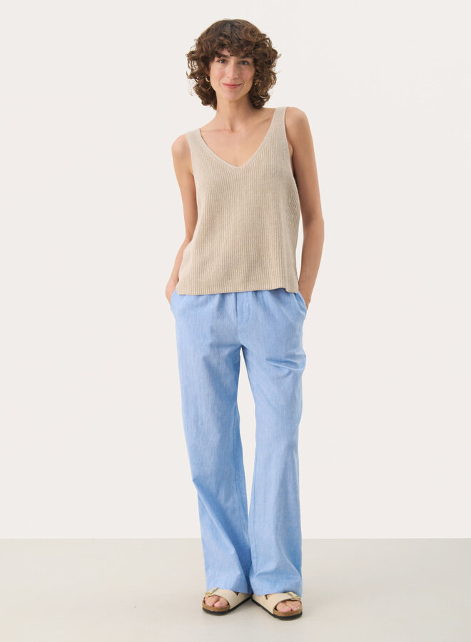 Camisole Part Two Rebecca en tricot beige chêne