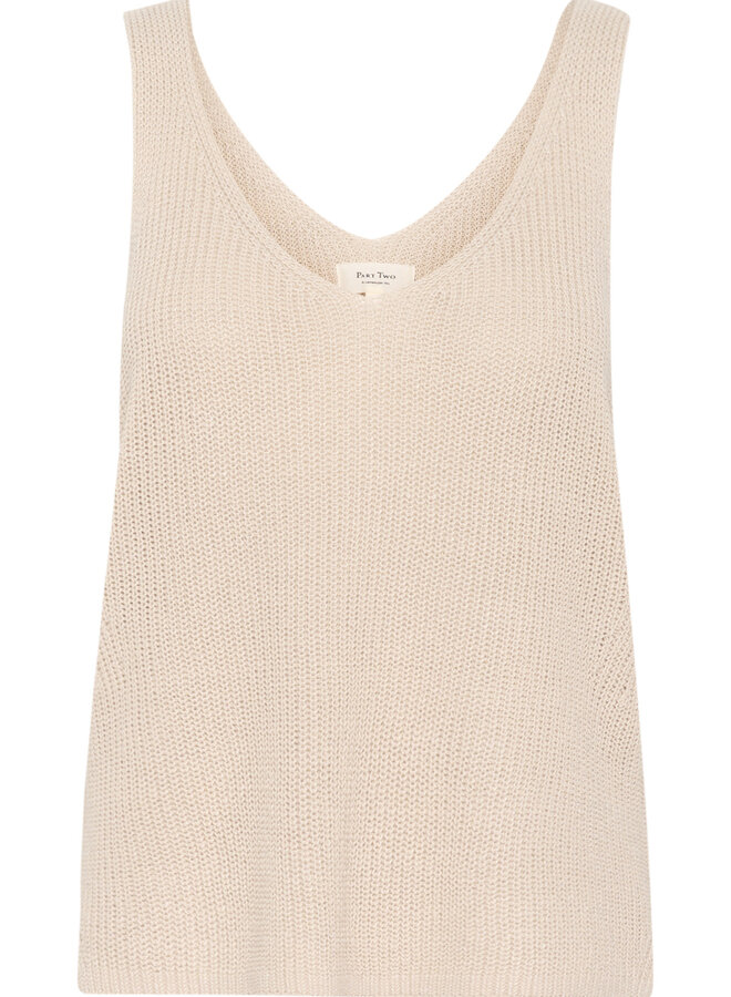 Camisole Part Two Rebecca en tricot beige chêne