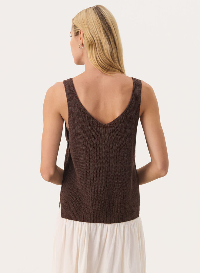 Camisole Part Two Rebecca en tricot brune
