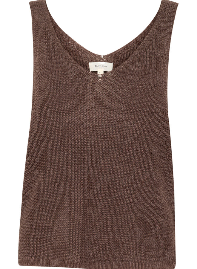 Camisole Part Two Rebecca en tricot brune