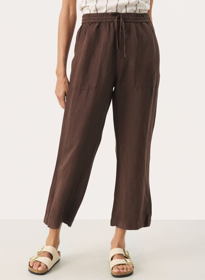 Pantalon Part Two Eniolas à taille élastique brun
