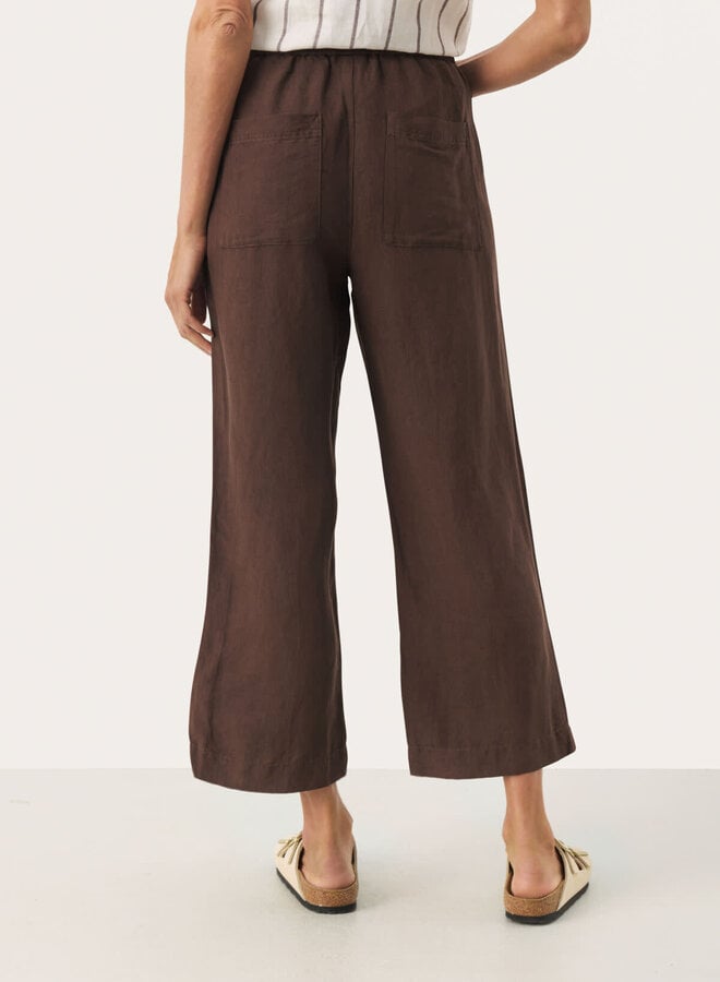 Pantalon Part Two Eniolas à taille élastique brun