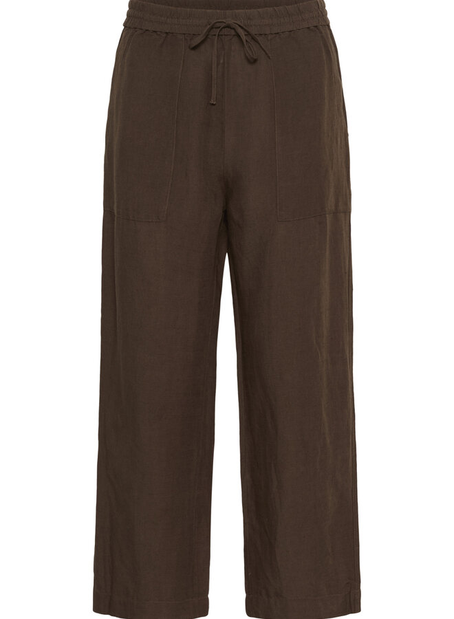 Pantalon Part Two Eniolas à taille élastique brun