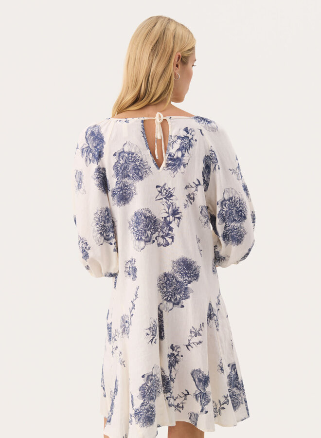 Robe Part Two Ruthy fleurie écrue & bleu océan