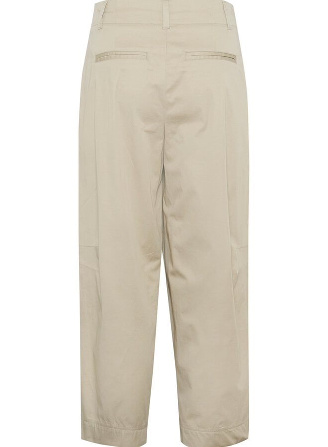 Pantalon Part Two Ramize à plis beige poivre blanc