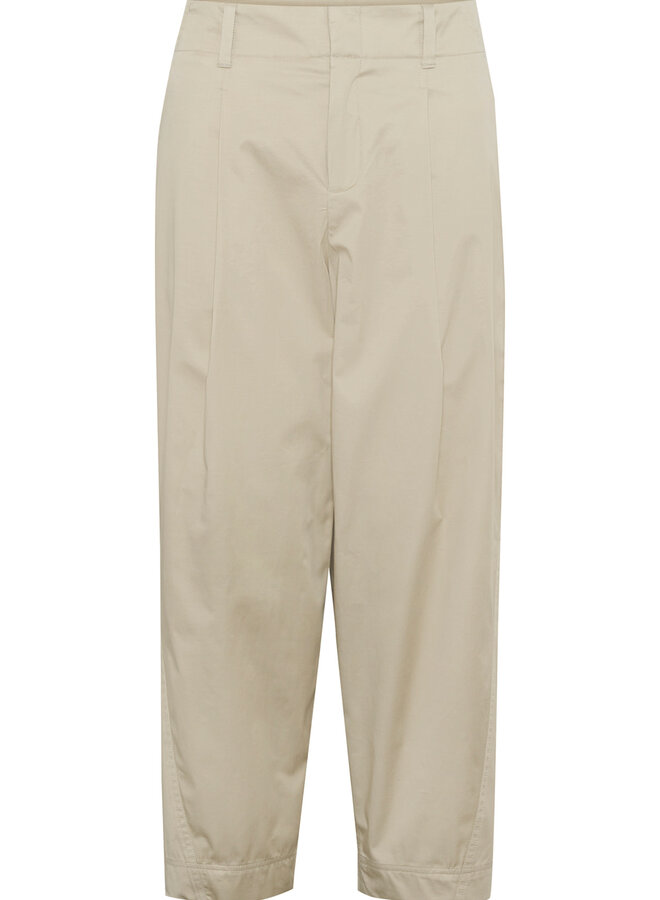 Pantalon Part Two Ramize à plis beige poivre blanc