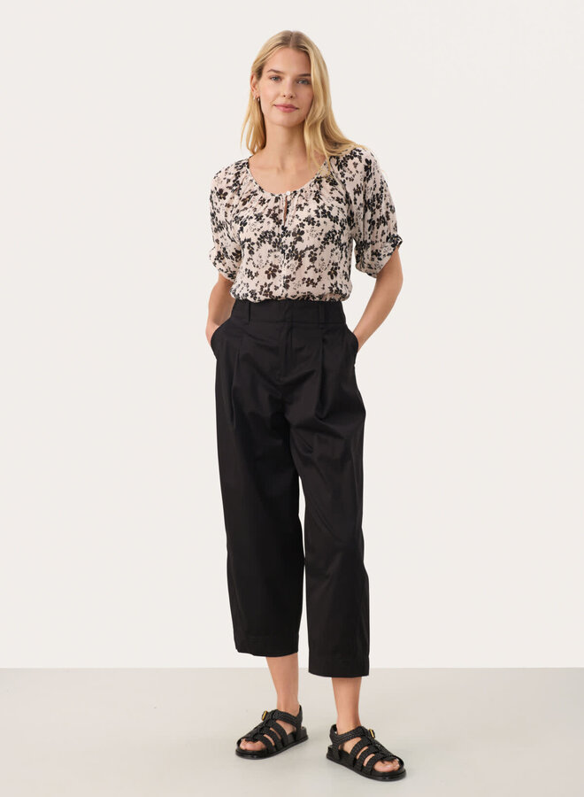 Pantalon Part Two Ramize à plis noir