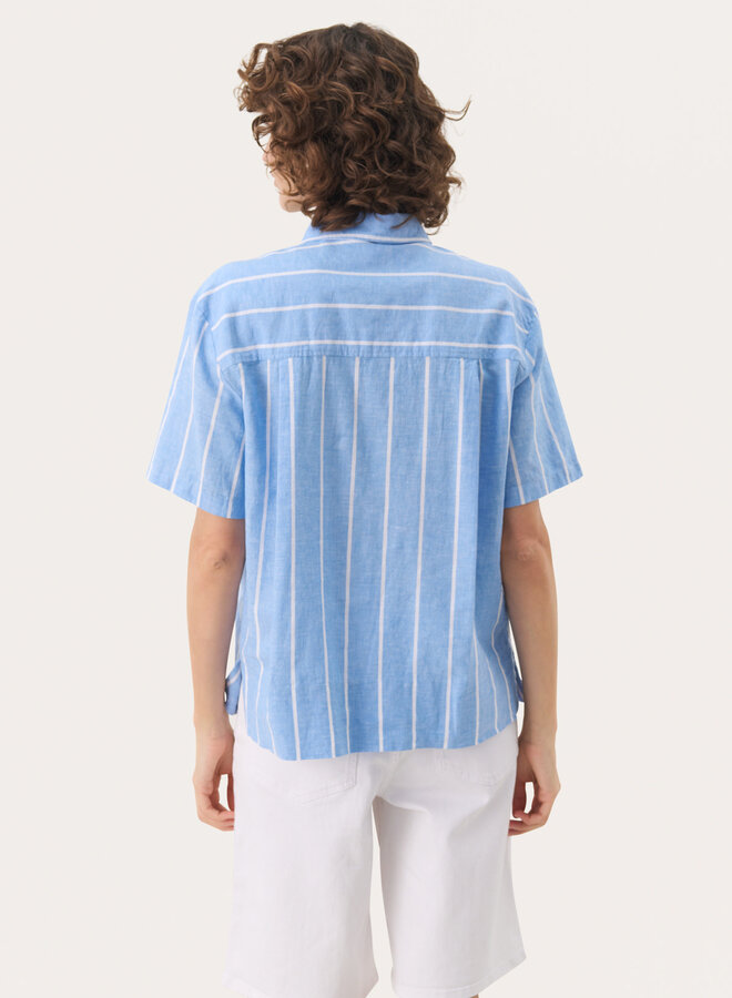 Chemise Part Two Renee rayée bleue & écrue
