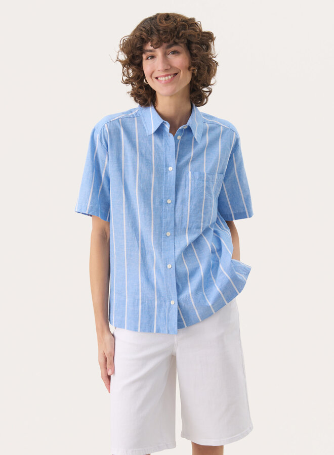 Chemise Part Two Renee rayée bleue & écrue