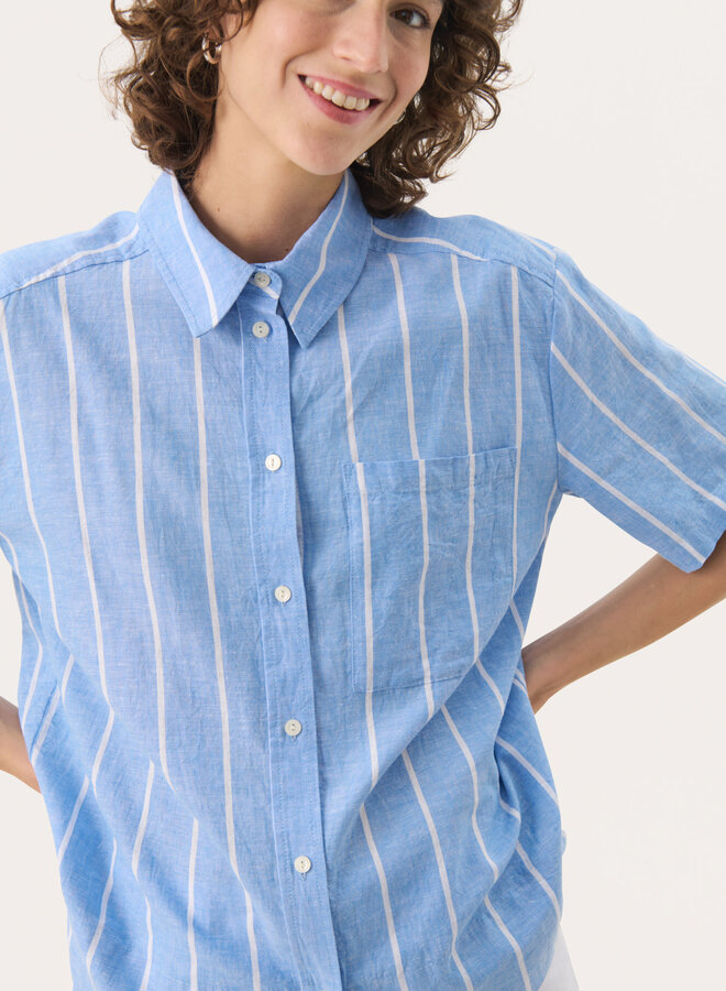 Chemise Part Two Renee rayée bleue & écrue