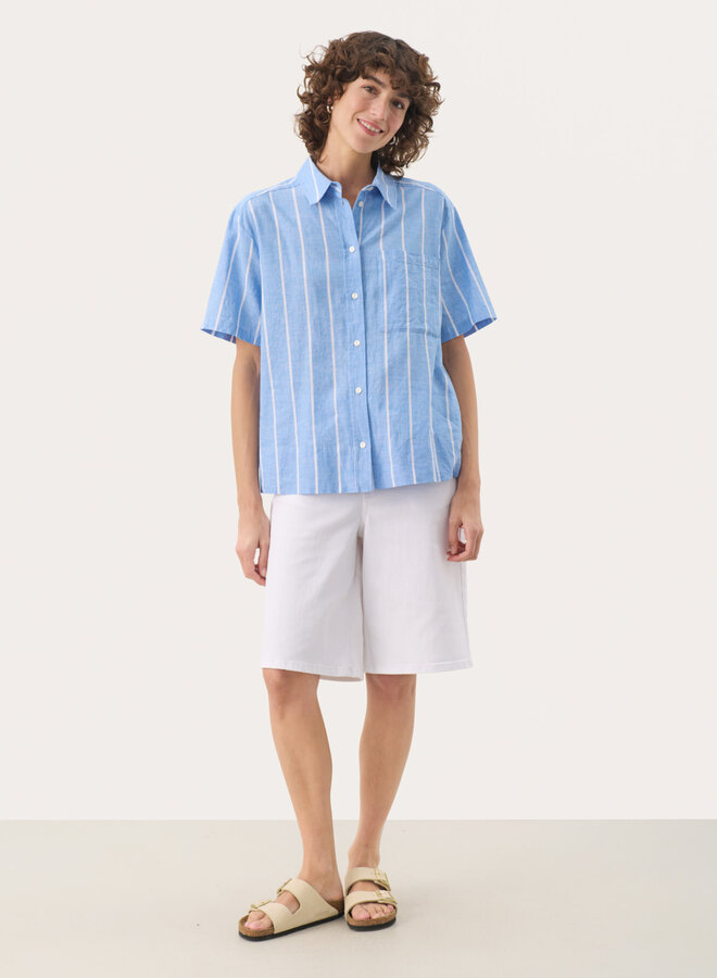 Chemise Part Two Renee rayée bleue & écrue