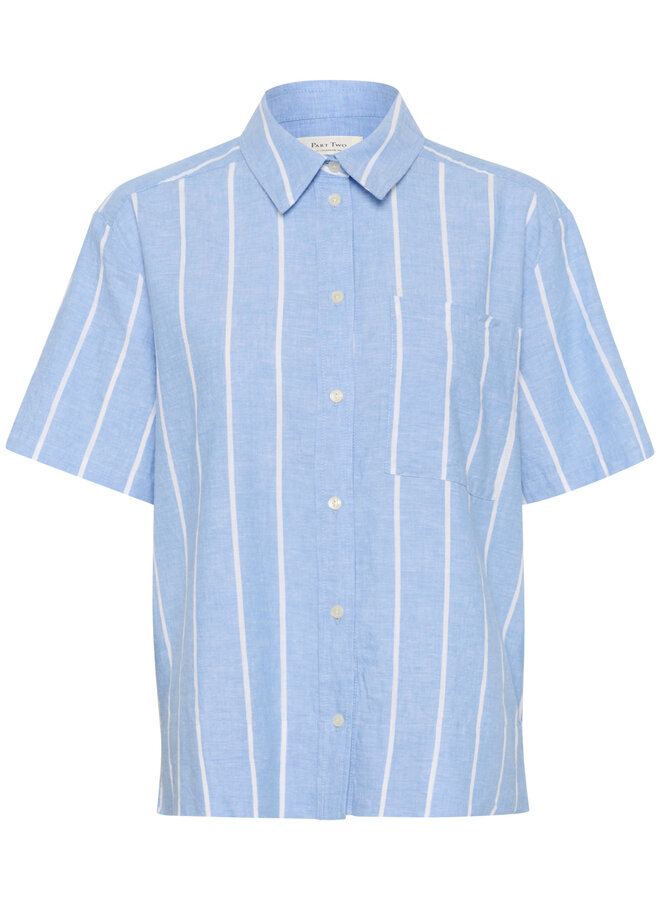 Chemise Part Two Renee rayée bleue & écrue