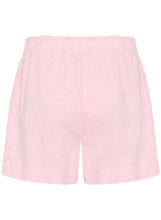 Short Part Two Rigge à taille élastique rose nectar chambray