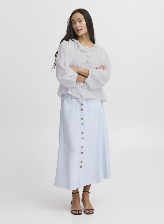 Blouse Atelier Rêve Nine à volants crochetés écrue