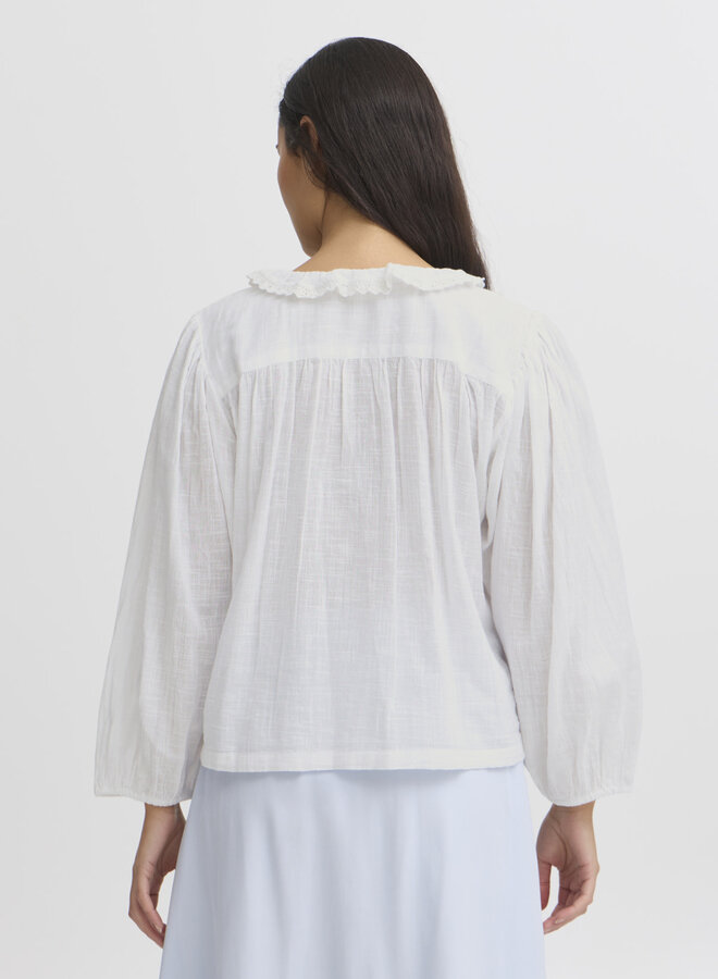 Blouse Atelier Rêve Nine à volants crochetés écrue