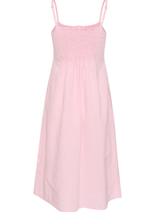 Robe Part Two Reysa à bretelles en lin rose nectar chambray