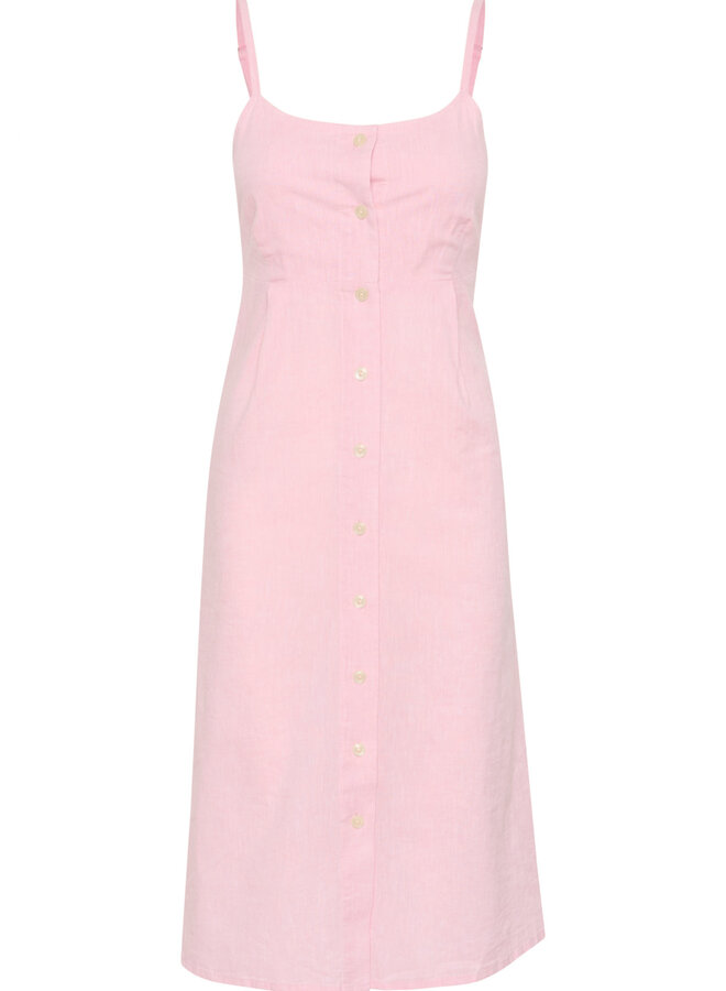 Robe Part Two Reysa à bretelles en lin rose nectar chambray