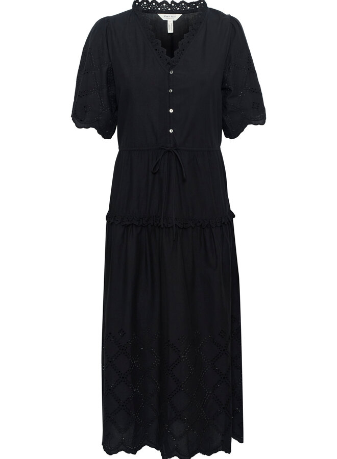 Robe Part Two Rikkemai longue en coton noir