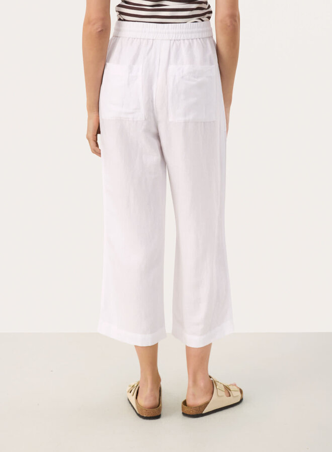Pantalon Part Two Eniolas à taille élastique blanc