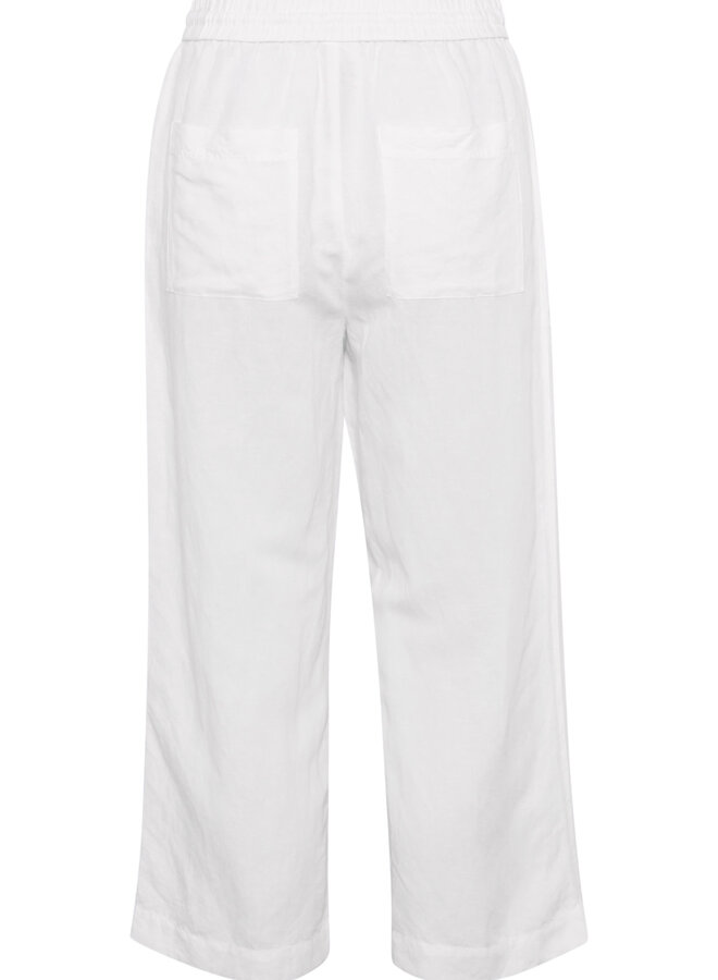 Pantalon Part Two Eniolas à taille élastique blanc