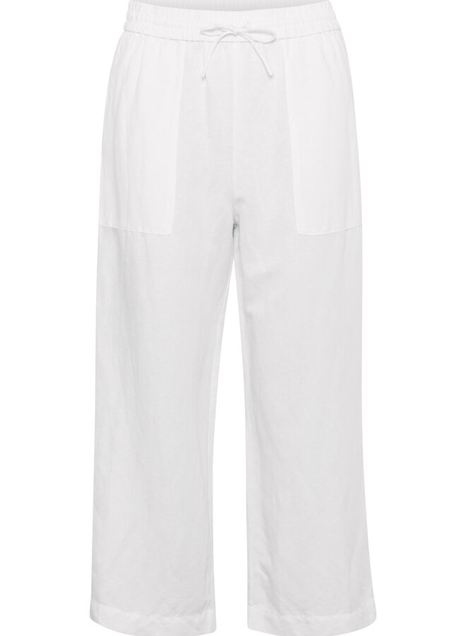 Pantalon Part Two Eniolas à taille élastique blanc