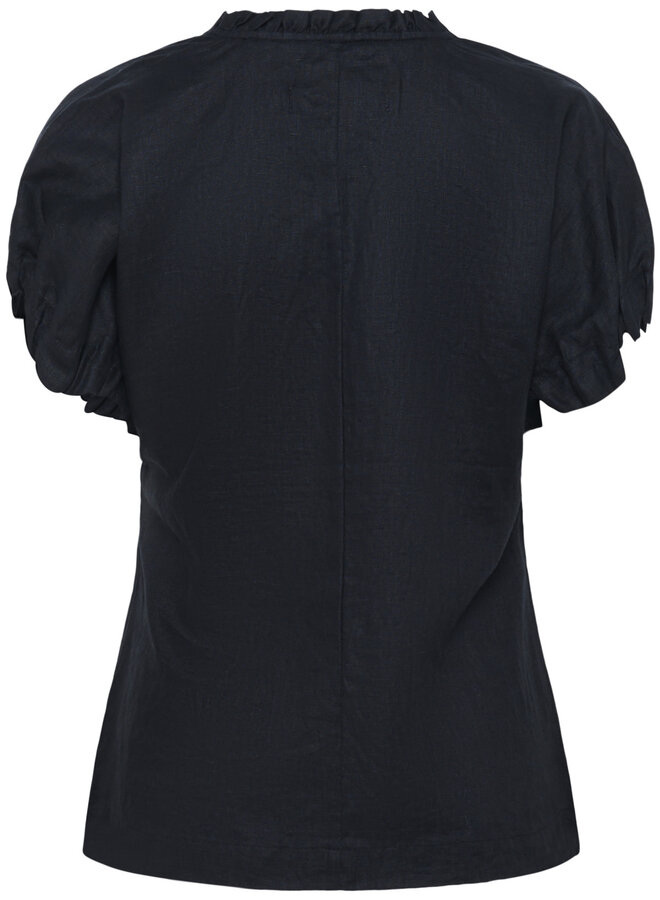 Blouse InWear Rigitta à col V à frison noire
