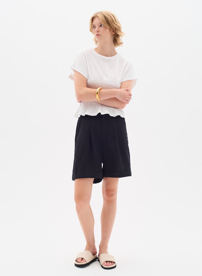 Bermuda InWear Rigitta à plis noir