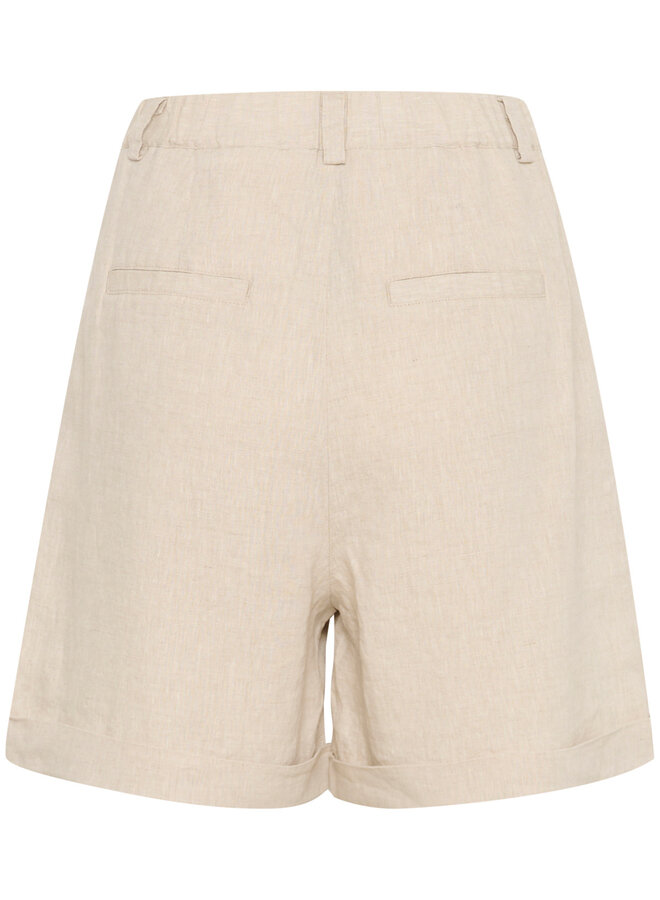 Bermuda InWear Rigitta à plis beige lin naturel