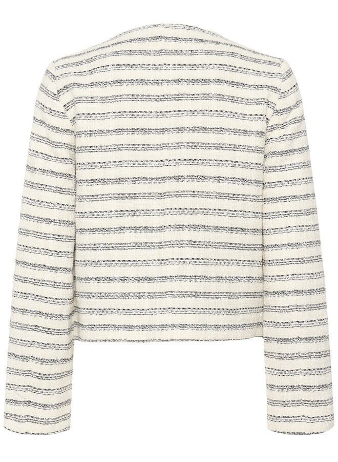 Veston InWear Yaxha en tweed écru rayé noir